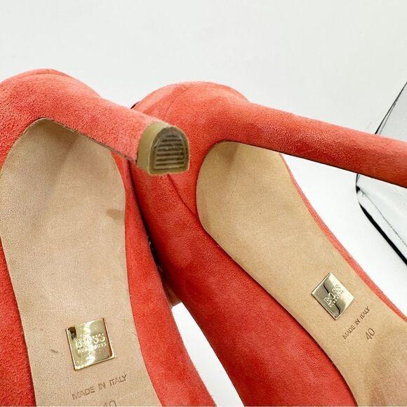 Hugo Boss Orange Suede Pointed Toe Stiletto Pumps EUR 40 US 9.5 - Picture 10 of 13